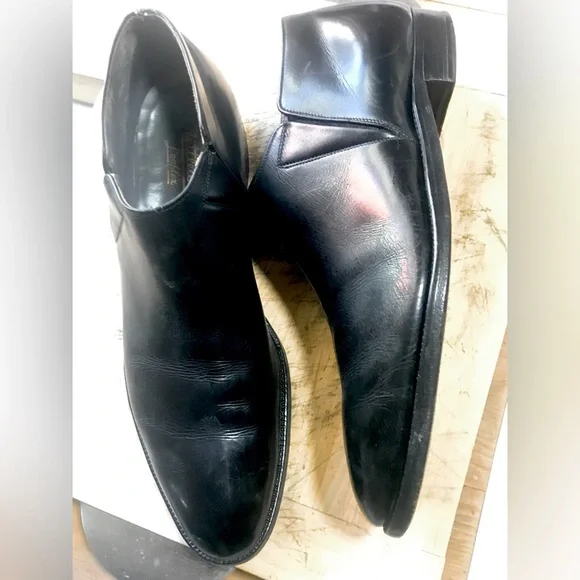 Nettleton Loaflex Mens Black Vintage Slip-On Dress Loafer Size US8 Narrow Alpine Swiss Mens Dress Shoes Leather Lined Slip on Loafers  main image 4
